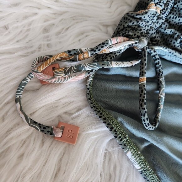 Seafolly Balinese Retreat Maillot One Piece Olive Leaf size USA 8 AU 12DD - Picture 8 of 16